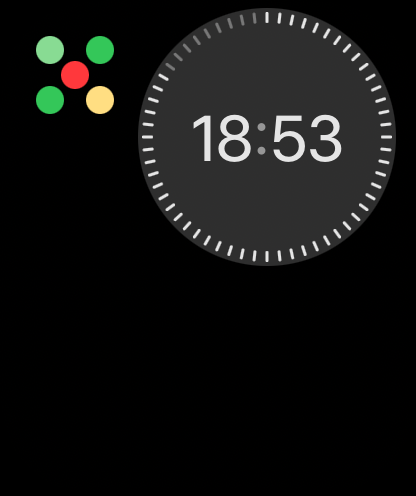 Watch face with the Wolia complication
